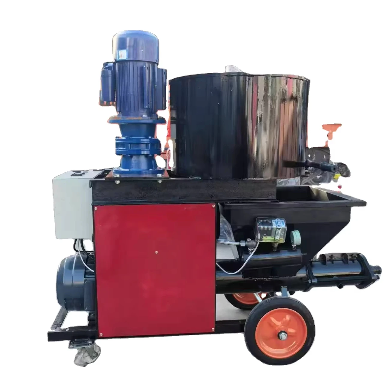 711 Electric Small Mortar Sprayer Putty Grouting Spraying Machine with Mixer Mortar Sprayer With a Spray for Wall Plastering