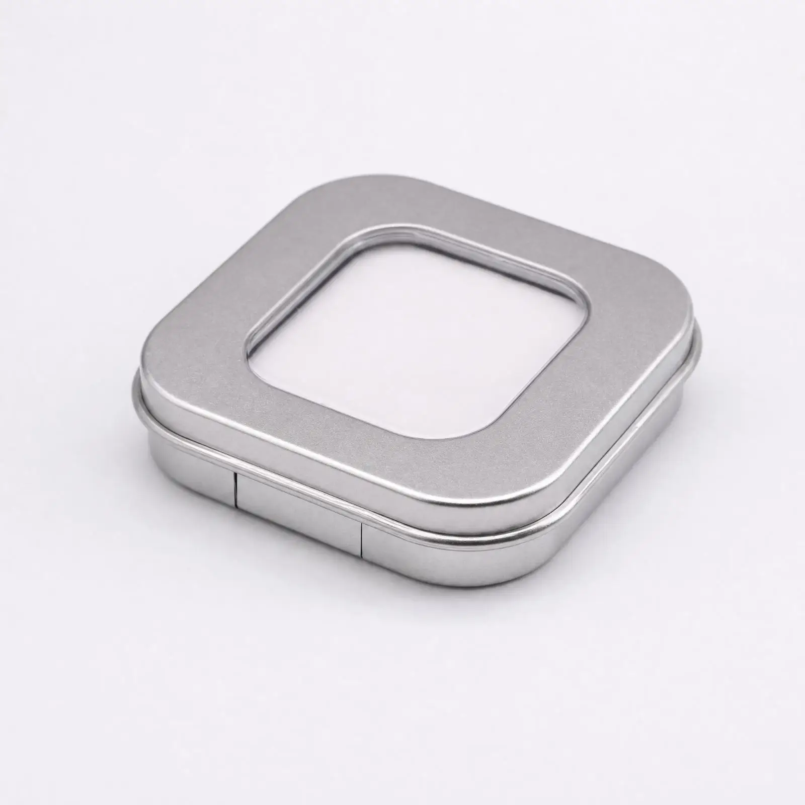 Small Jewelry Display Box with Clear Lid Compact Gem Showcase Box with Hinged Lid Mini Jewel Container with Sponge for