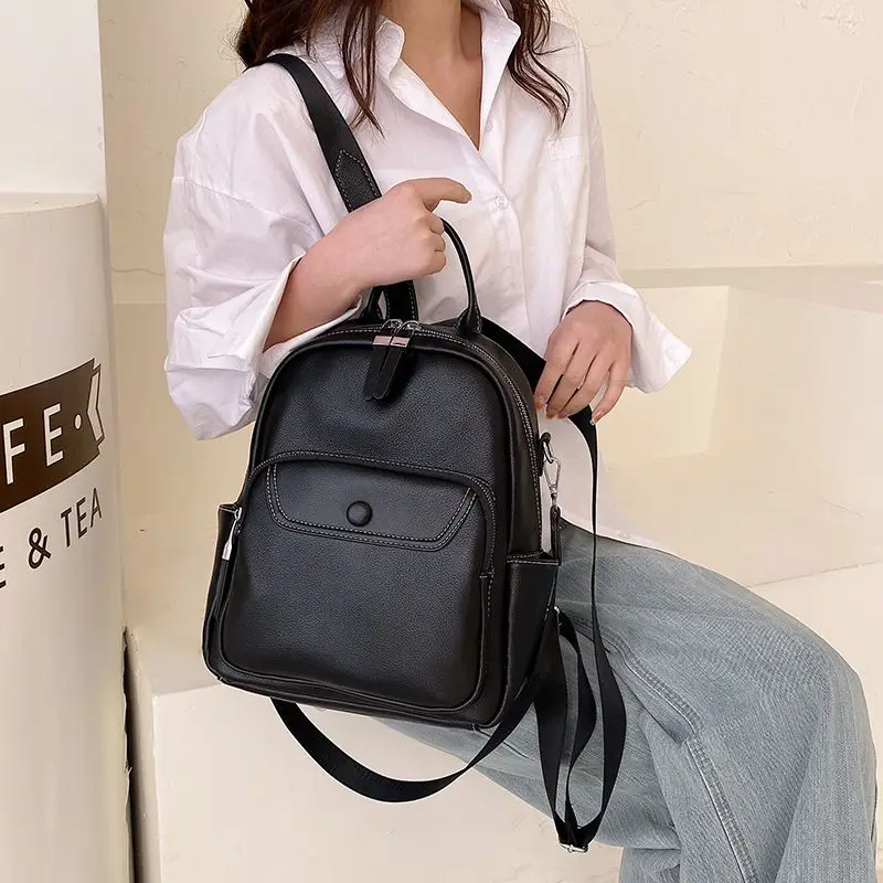 2023 New Women's Bags Trendy Versatile Handbags Crossbody Bags Fashion Backpacks Students Light Luxury PU Shoulder Bag