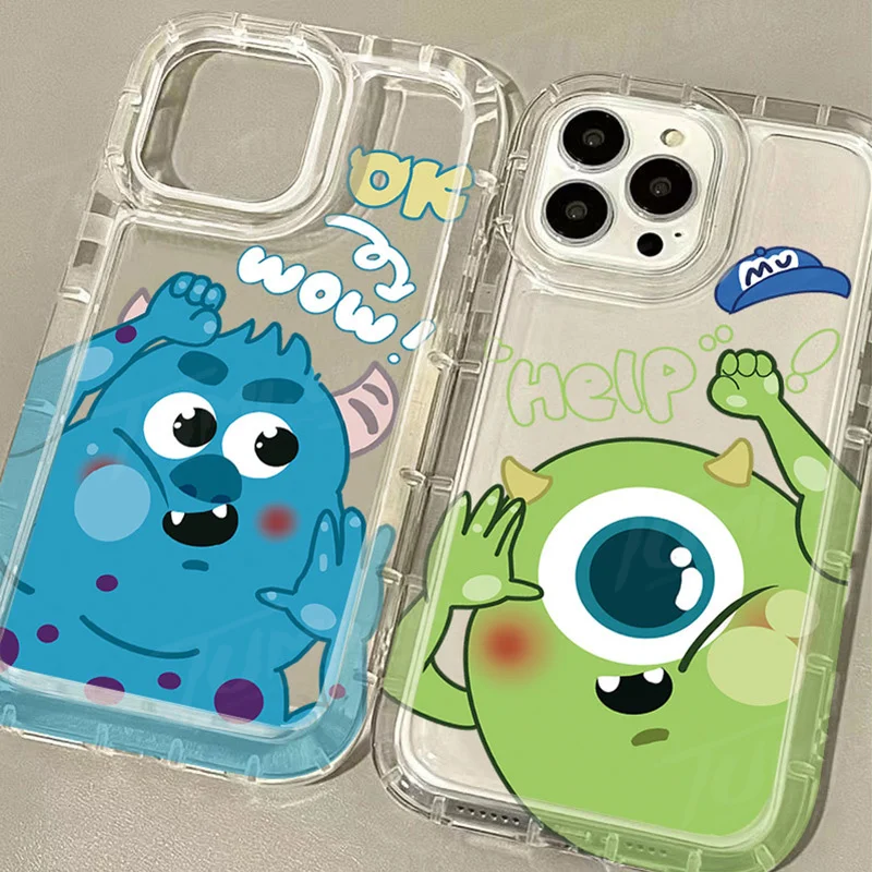 Disney Monsters University Case for iPhone 15 14 13 12 11 Pro Max XR XS X 8 7 6 6S Plus SE 2020 Shockproof Transparent Cover