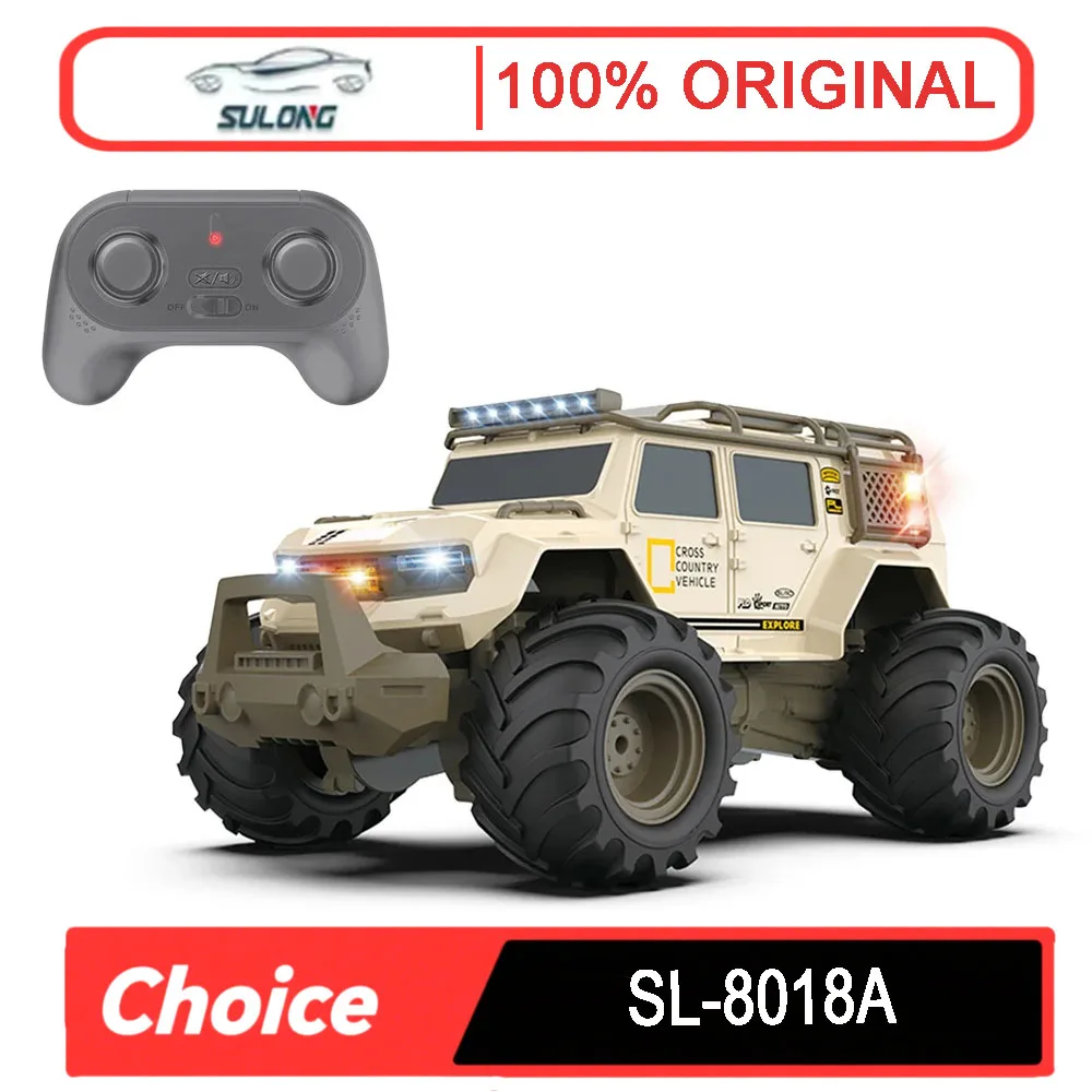 

SL8018A 1:14 Радиоуправляемая машина-амфибия — 2,4G 5-канальный вездеход, свет и звук, подарок на день рождения для мальчиков
