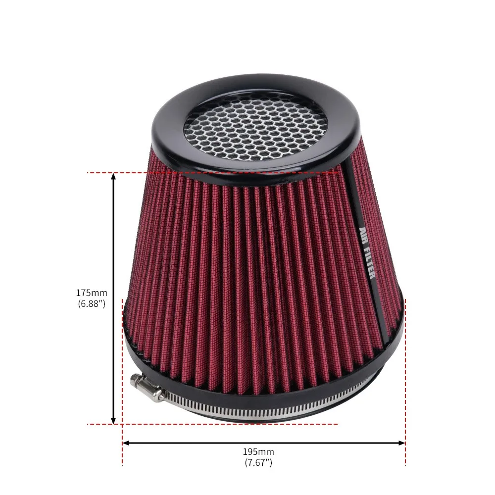 

6 Inch152mm Universal Cone Air Filter High Performance High Flow Car Cold Air Intake Mushroom Filter for Car Modification Tuning