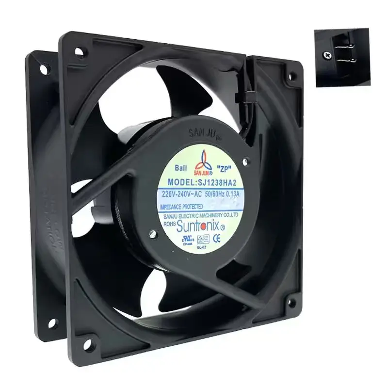 220V Fan Metal NEW Suntronix SANJUN SJ1238HA2 120mm 12cm 12038 240V 0.13A 12038 Leaf Impeller Axial Cooling