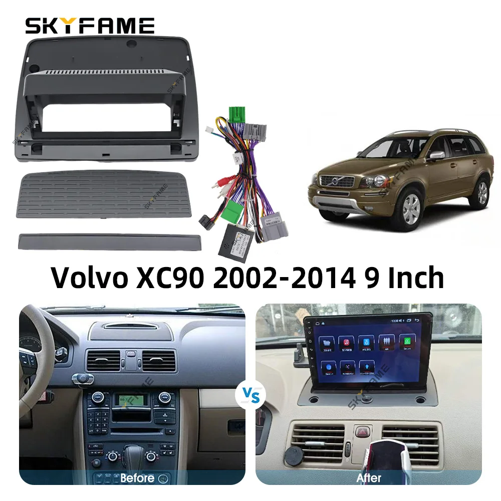 SKYFAME Car Frame Fascia Adapter Canbus Box Decoder Android Radio Dash Fitting Panel Kit For Volvo XC90 view 3