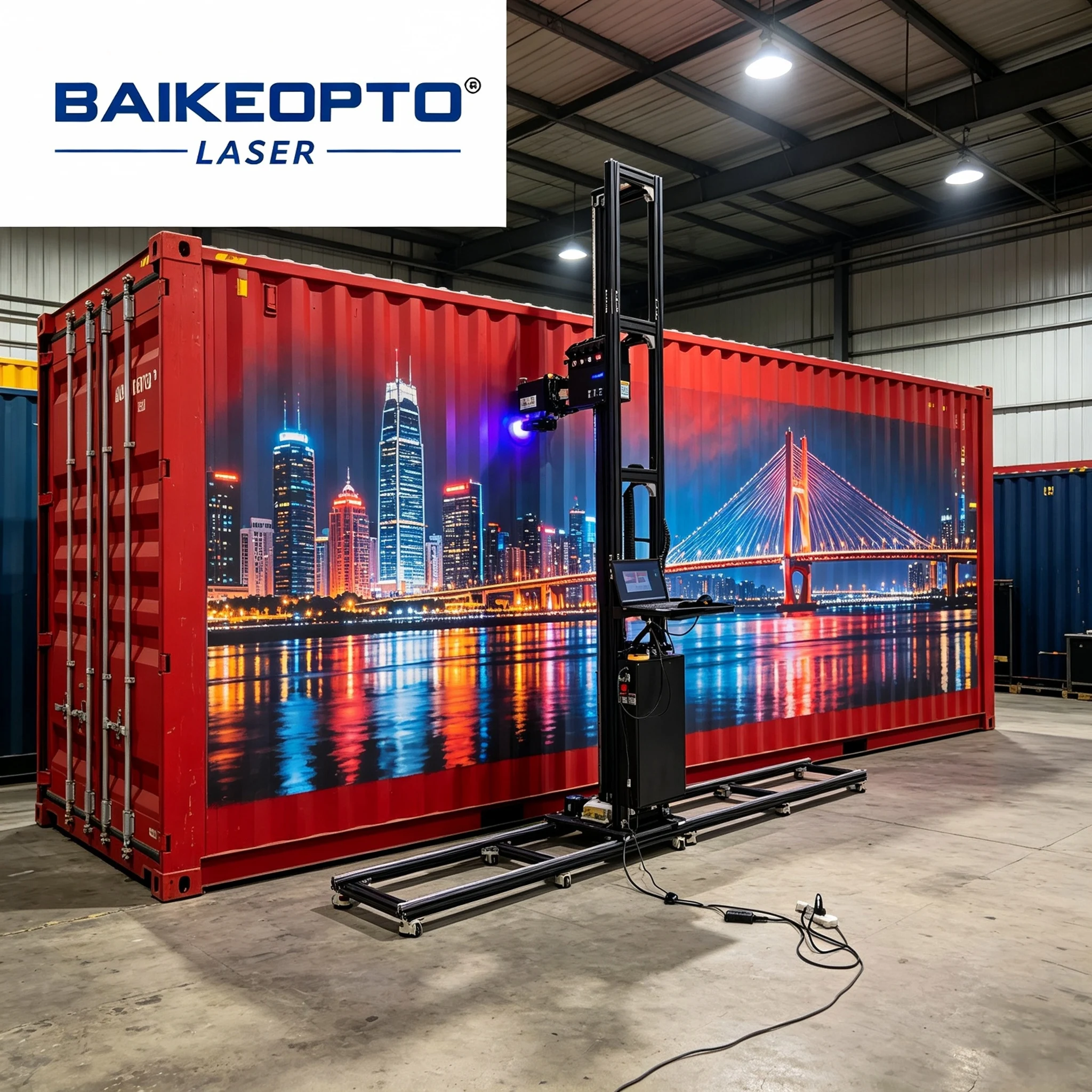 Industrial Vertical UV Wall Painting Printer 5-Color Ink, Metal Cabinet Printing Machine for Multiple Substrate Printing