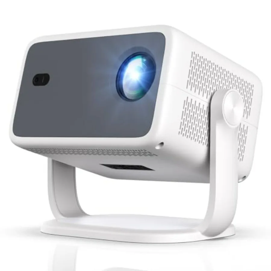 

Портативный проектор 1080P с Wi-Fi и Bluetooth для Netflix, автофокус, коррекция трапецеидальных искажений, поворот на 180°, совместим со смарт-устройствами