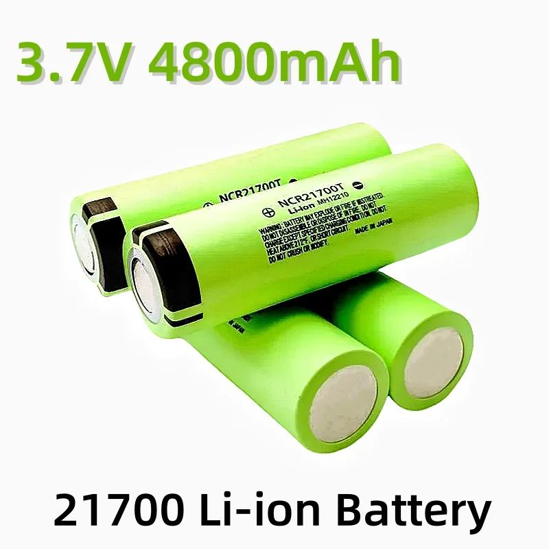 100%Original NCR21700T 21700 3.7V 4800mAh High Capacity lpega Lithium Rechargeable Batteries Cell For Flashlight Power Bank Toys