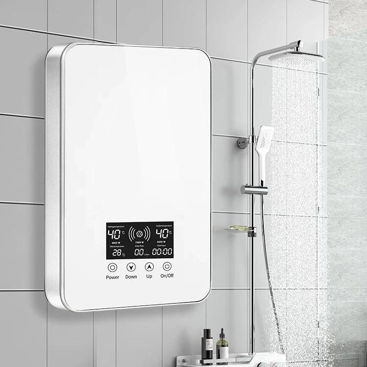 Calentador de agua sin tanque de alta potencia, venta directa del fabricante, calentadores de agua eléctricos instantáneos montados en la pared