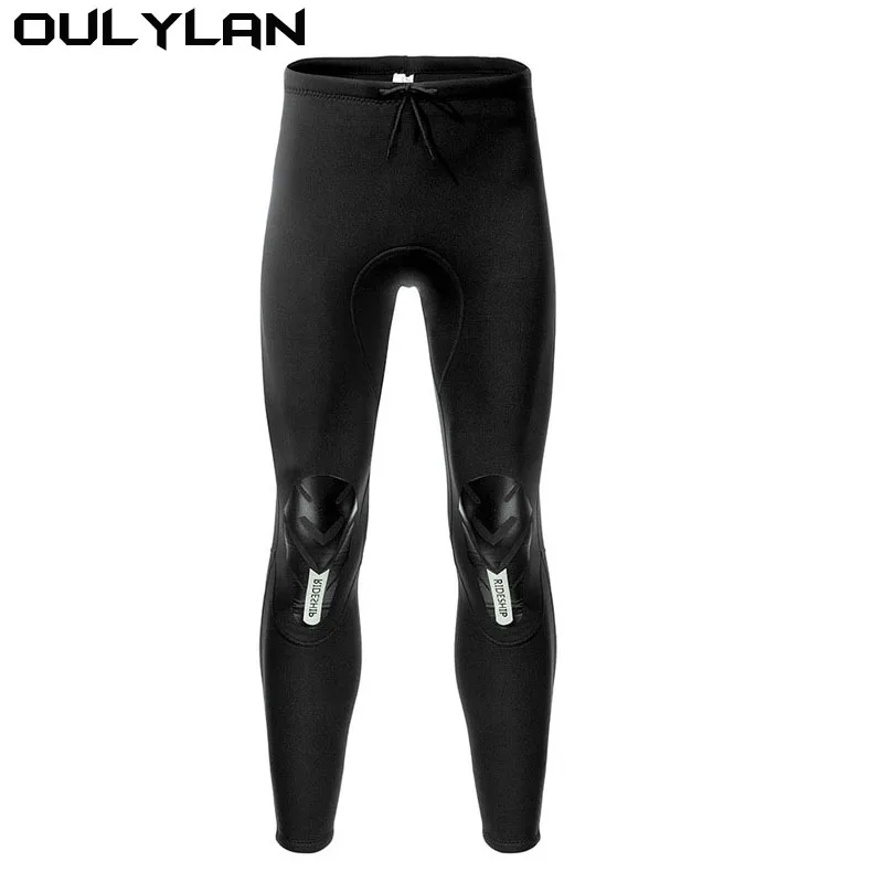 

Oulylan Men Women Wetwuit Pants 3mm Neoprene Premium Diving Suit Swimwear Black Keep Warm Black Surfing Scuba Snorkeling