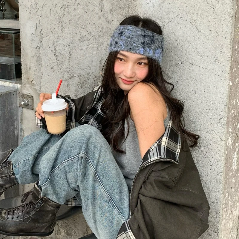 

Новые весенние женские длинные пушистые повязки для волос в стиле Merad, корейский скрап-стиль, ретро Y2K, крутые аксессуары для волос для девочек, спортивные повязки для волос