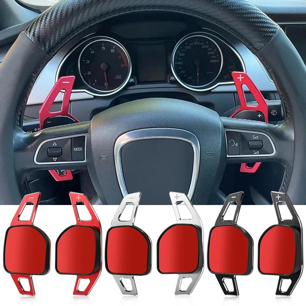 2Pcs Lenkrad Paddel Verlängerung Shifters Für Audi A4 B8 A3 8P S3 A5 A6 S6 C6 Q5 a8 R8 TTS MK2 8J Avant DSG Auto Styling