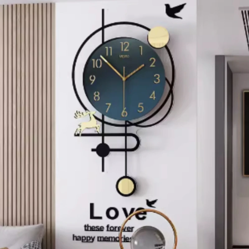 Fashion Luxury Wall Clock Silent Modern Golden Nordic Wall Clock Night Light Reloj Pared Decorativo Home Decorating Items