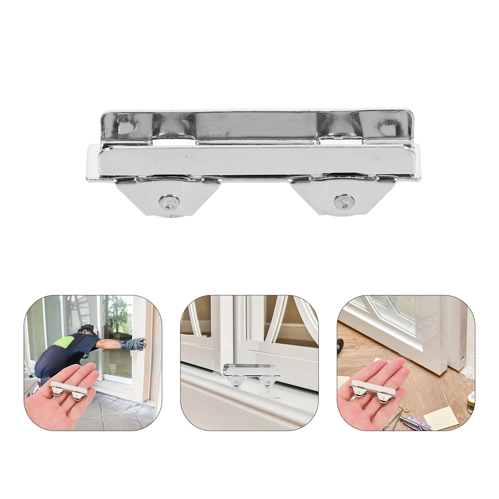 

4 Pcs Sliding Door Glass Pulley Wardrobe Barn Wheels Stainless Steel Roller Silver Rollers Replacement Cabinet