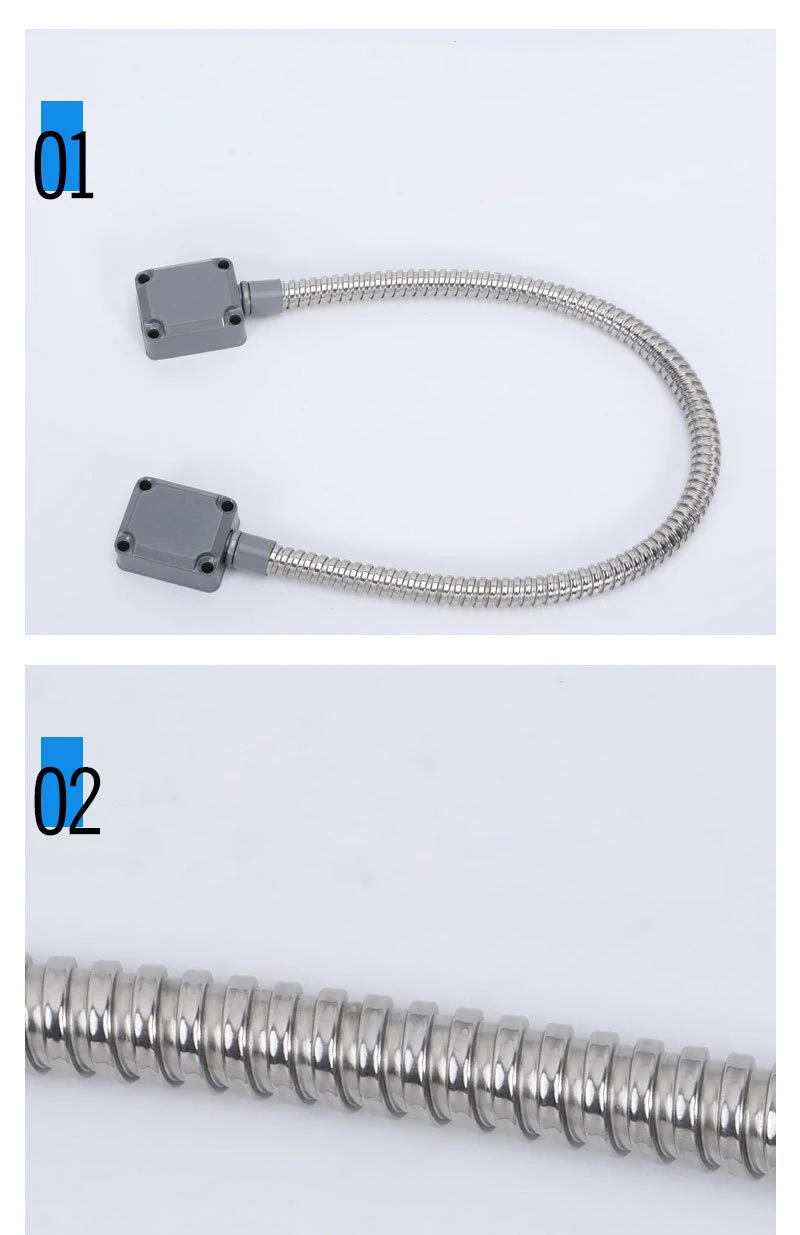 5pcs Door Loop  Aluminum Alloy Conduit Wire Protector Stainless Steel Hose Inner Diameter: 10mm For Door Locks