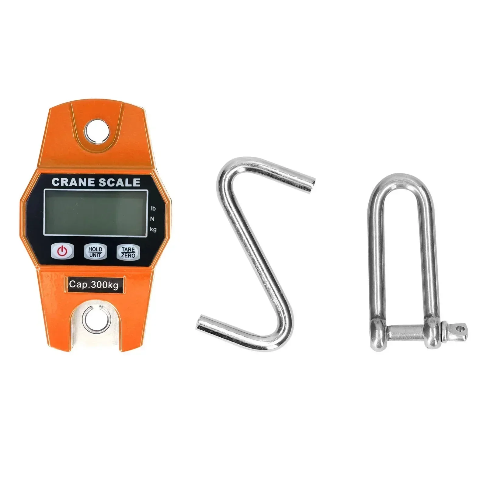

300kg Electronic Crane Scale LCD Digital Weighing Tool Industrial Heavy Duty Weight Stainless Steel Hook Scale Hanging Scale