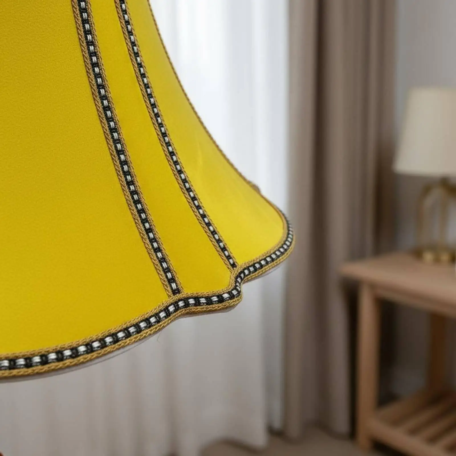 Contoured Velvet Lamp Shade Modern Decorative Lampshade for Living Room Floor Lamp Bedroom Table Light
