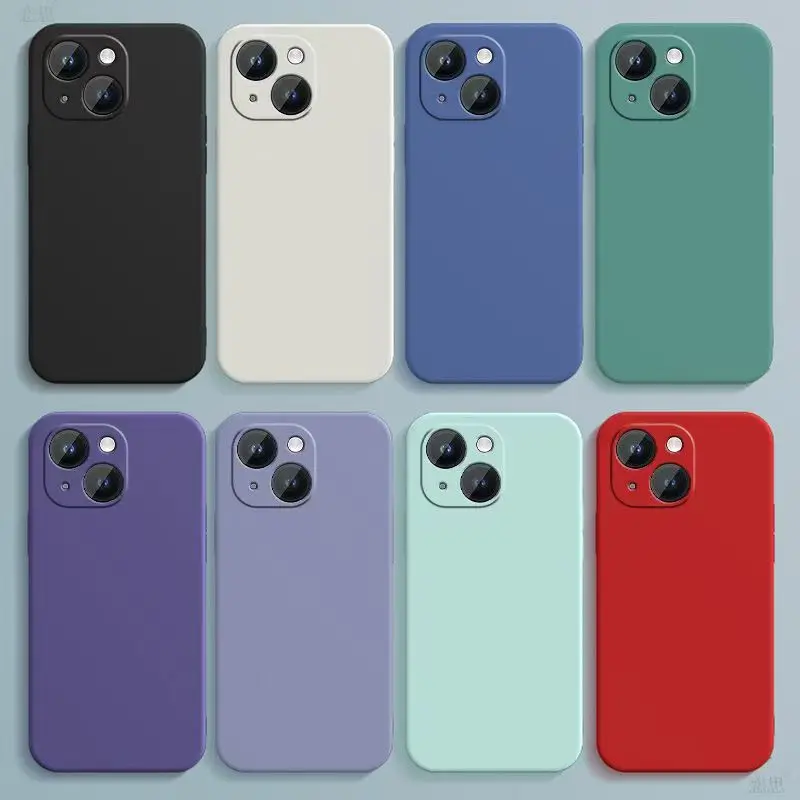 Luxuriöse stoßfeste weiche Silikon-Schutzhülle für iPhone 15 14 13 12 Mini 11 Pro Max 16 Plus 16e 16 Pro Max Cover Fundas