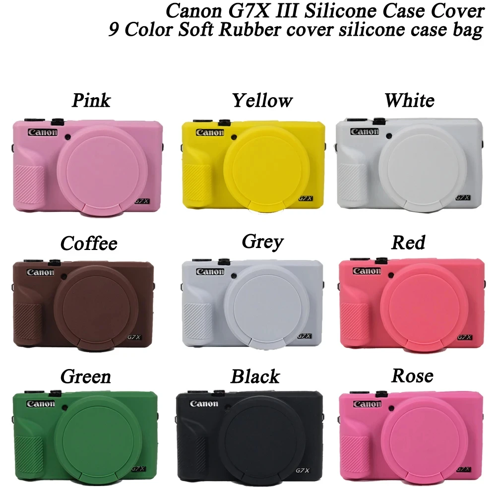 Camera Soft Silicone Protector Skin Case for Canon G7X III G7 X Mark III Soft Silicone Case Camera Bag Skin For Canon PowerShot