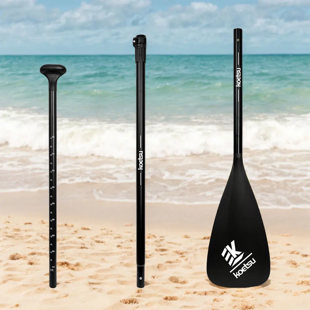 

3-Piece Detachable SUP Paddle Adjustable Length Stand Up Paddleboard Paddle Single Head Paddle for Outdoor Water Sports