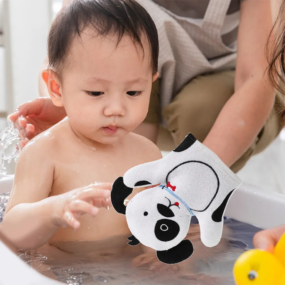 2Pcs Kids Cartoon Bath Gloves Soft Gentle Exfoliating Shower Mitt Fun Scrubber Safe for Delicate Skin Bath Accessories