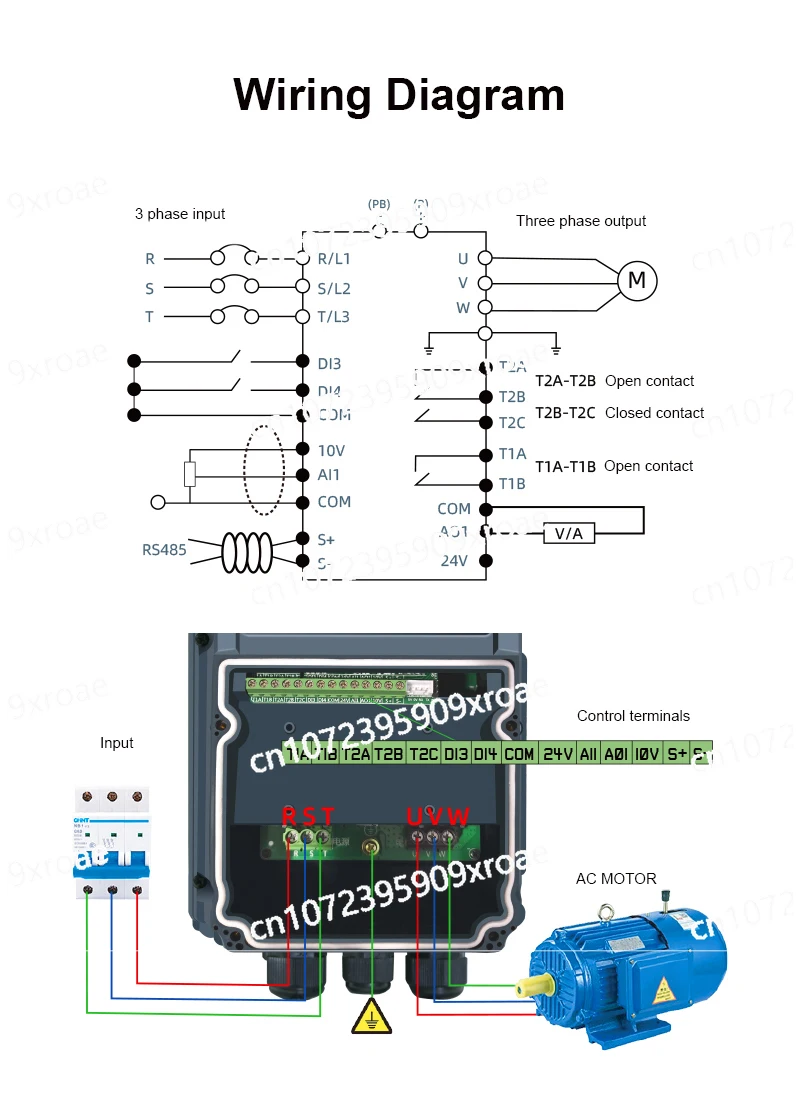 Dustproof VFD 3 Phase 5.5kw 7.5kw 380v Variable Frequency Drive Pump Inverter IP66 Waterproof