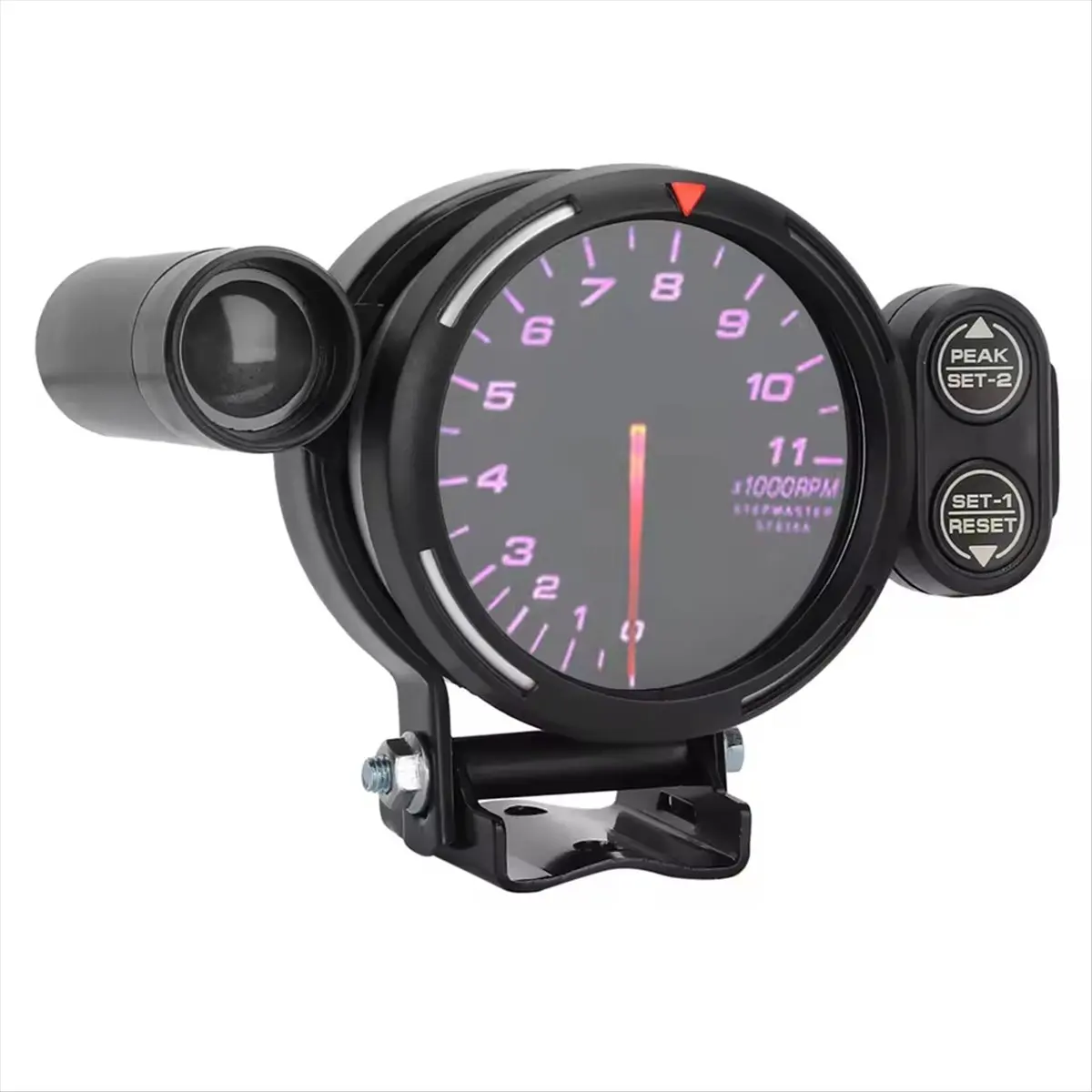 Compatible RPM Tacho Gauge Electronic 10-15V Auto Tachometer Clear Display 3.15in 7 Color ABS for Replacement