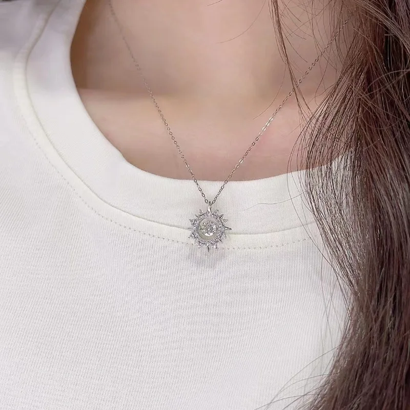 Женское ожерелье с муассанитом, 925 карат, VVS1