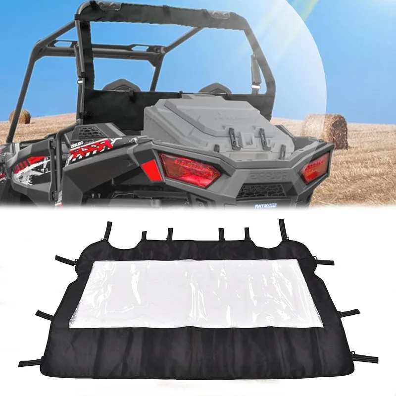 UTV Soft Rear Windshield -Polaris RZR Back Window - Durable, Easy Install, Compatible with RZR XP 1000 & TURBO (2014-2023)