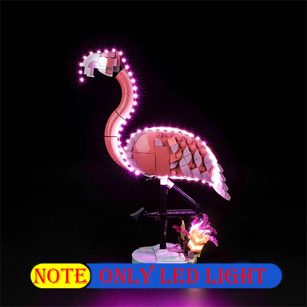 

Lighting Led Set For LEGO Wild Animals Pink Flamingo Creator 3in1 31170 Not Include Building Block(Only Led Light Kit)