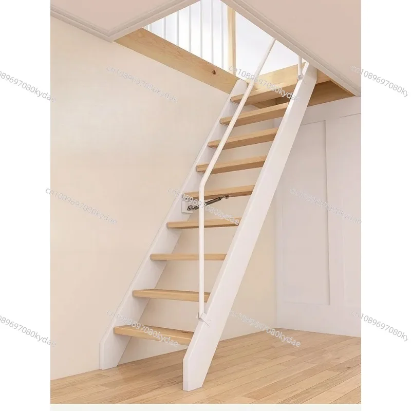 

Custom-designed Indoor Concealed Wall-mounted Retractable Staircase for Single-family Apartments.