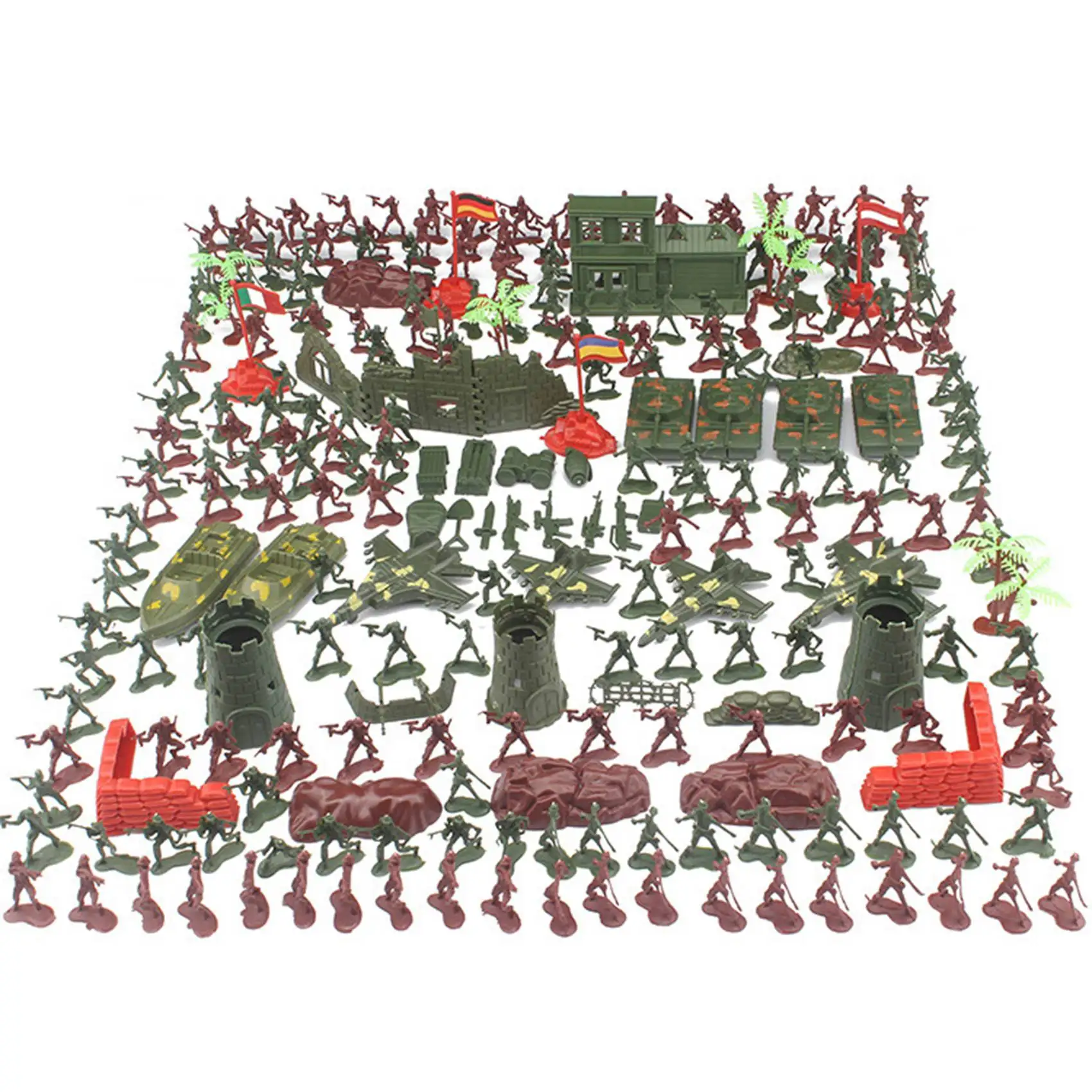 290Pcs/Set 4cm Simulation Soldiers Figurine Sand Table Accessories, Mini Static Soldiers Action Figures Model Toys