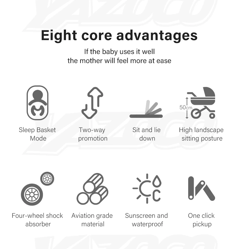 Baby stroller reclining feature