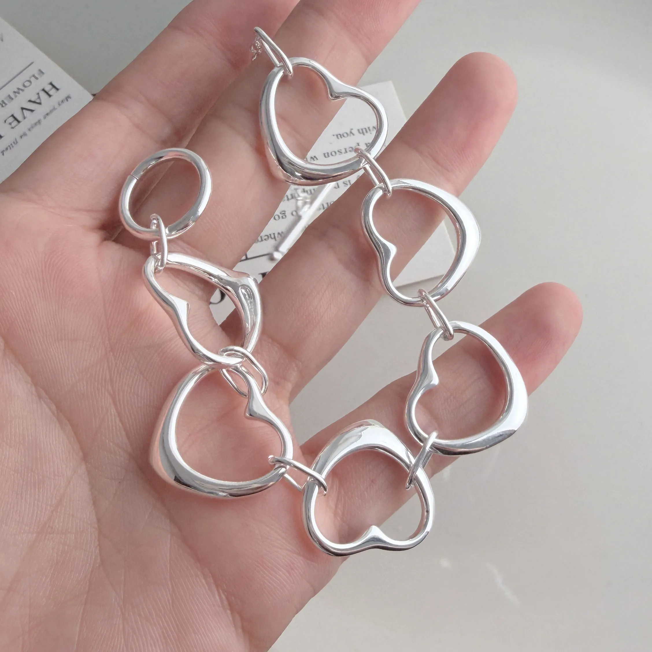 Pulseras de Plata de Ley 925 para Mujer y Hombre, Accesorios con Cordón, Colgante Retro con Patrón de Corazón Hueco, Joyería para Fiesta, Regalo