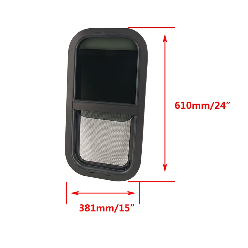 MARINE RV WRV Camping W Sliding High-End Black RV Special  UV Protection Glass