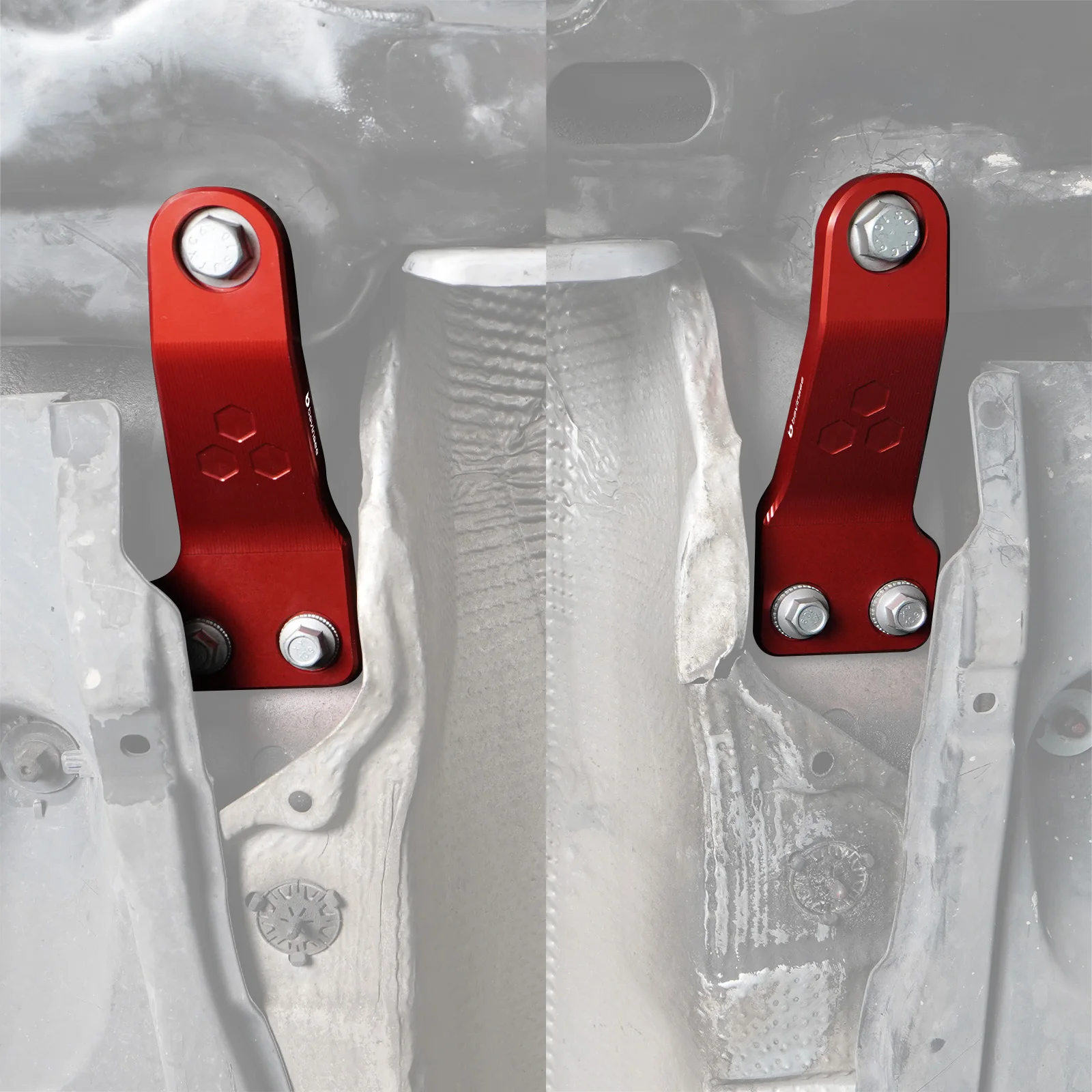 BEVINSEE Aluminium 12mm Vordere Rahmengestärkung für VW Golf MK7 MK8 für Tiguan Jetta, für Audi A3 S3 RS3 8V/8Y TT/TTRS 8S Q3 Q2 – Detail 9