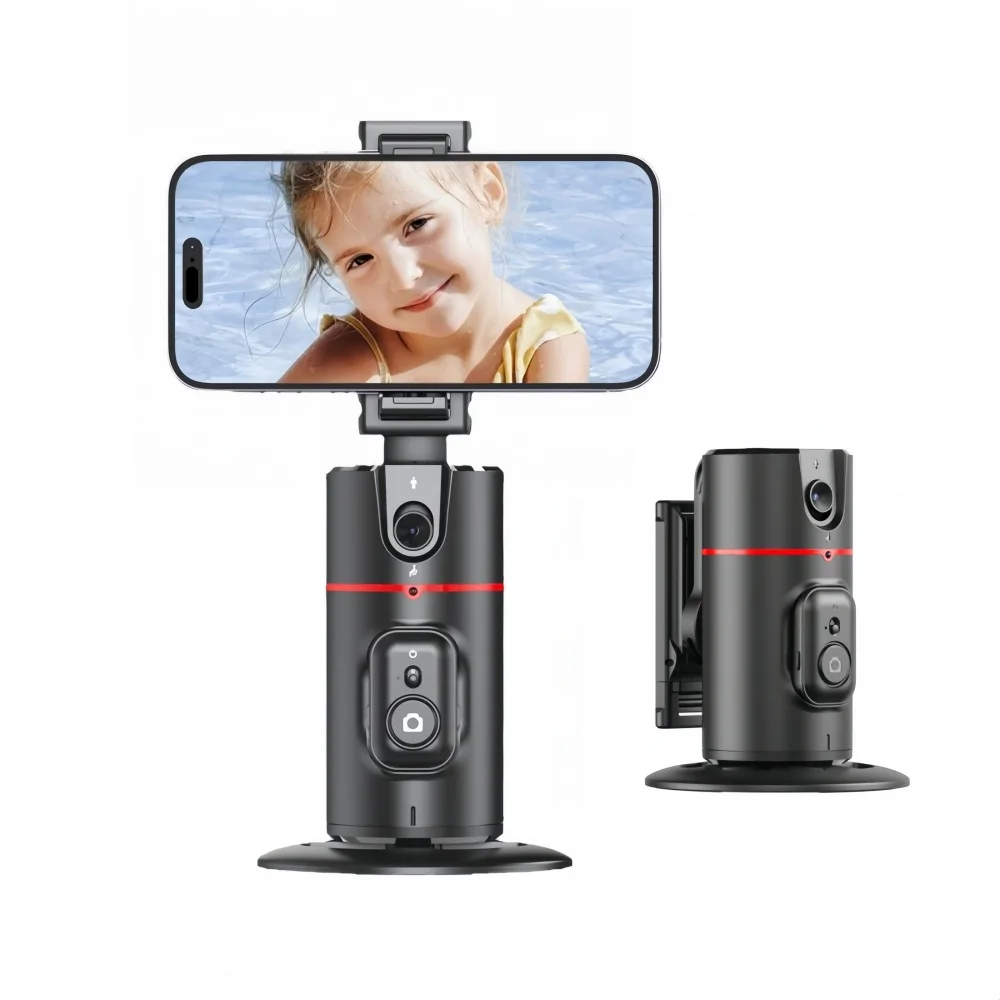 360 °   Автоматический вращающийся стабилизатор подвеса для телефона с интеллектуальным отслеживанием искусственного интеллекта и подставкой для штатива — распознавание лиц, защита от сотрясений для прямой трансляции