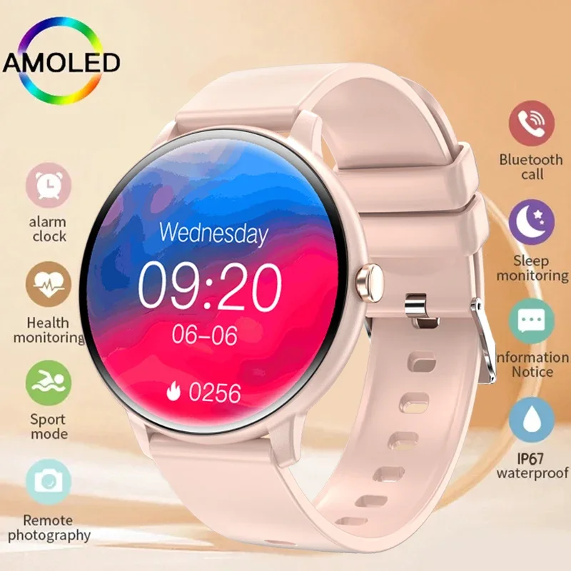 

2024 New Women's Smartwatch - for Android & IOS. 1.39 Inch AMOLED. 360*360 HD Screen. AI Voice Assistant. Bluetooth Music & Call