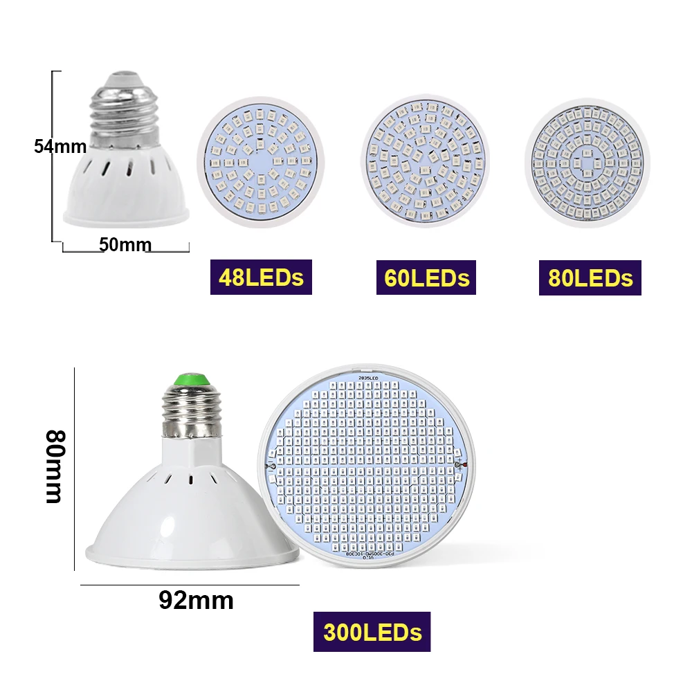 LED Grow Light 300Leds 220V Led Full Spectrum Phyto Lamp Plant Grow Light Greenhouse Hydroponic Lighting Led Spotlight For Plant