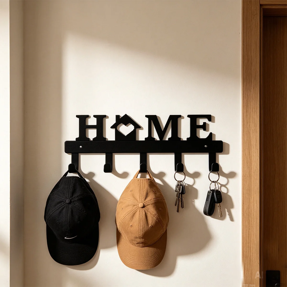 1pc Iron Decorative Hook, Home Decorative Hook, Key/Clothing Hat Hook, Storage Hook, Multifunctional Iron Hook, suitable for entrance hallway walls, decorative item, a stylish addition to your home decor