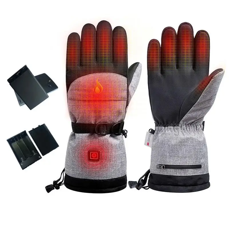 

5000mAh Men Electric Heated Gloves Winter Thermal Warm Touchscreen Gloves Waterproof Snow Ski Heated Gloves USB Powered