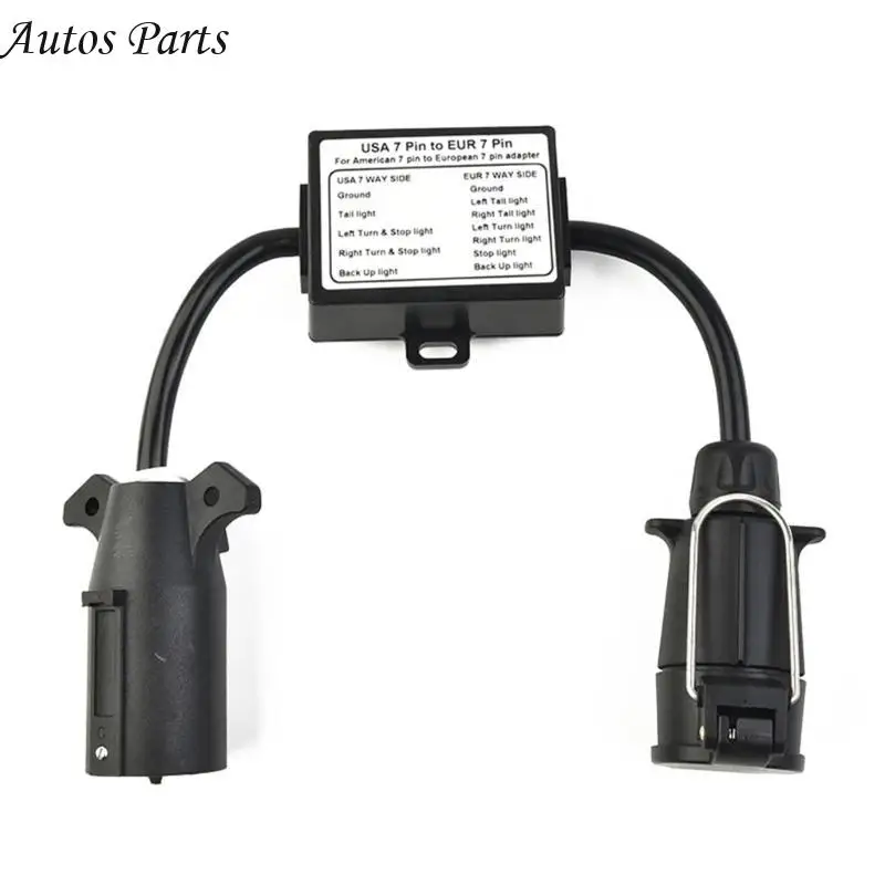 

57BA Trailer Light to EU Trailer Light Converter Trailer Connector Light Converter Easy Installation US Vehicle Connector