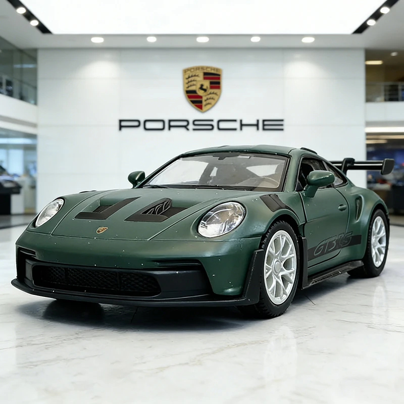1:36 Porsche 911 GT3 RS Supersportwagen Legierungsfahrzeug Druckguss- und Spielzeugautos Modellauto Miniaturmodell für Kinder