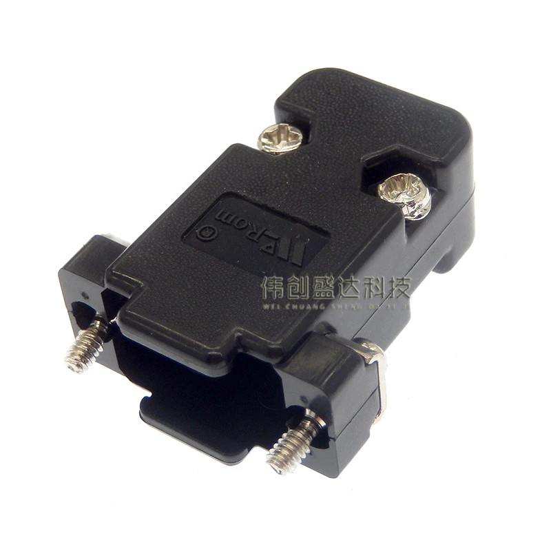 2/5Pcs Plastic/Metal Cover Housing Hood For D-SUB 9Pin 2 Rows DB9/HDB15 2W2 2V2 Pin Serial RS232 connector Dust-proof enclosure