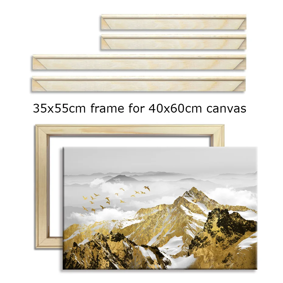 35x55cm Wood Frame For 40x60cm Canvas Oil Painting Picture Nature DIY Frame For Diamond Painting Picture Wall Art Decor