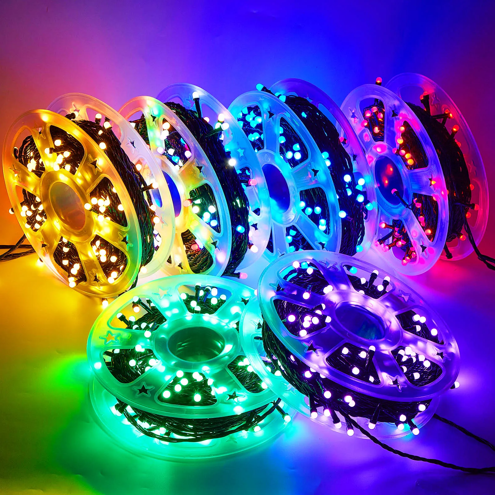 50M 240 LED String Lights Black Wire Fairy Light With Memory 8 Modes Outdoor Party Waterproof Christmas Decoration EU Plug in