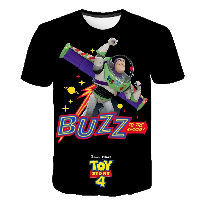 Disney Buzz Lightyear Men's Boutique Top T Shirt Cartoon Cute Fashion Anime 3D Print Top Men Crew Neck T Shirt