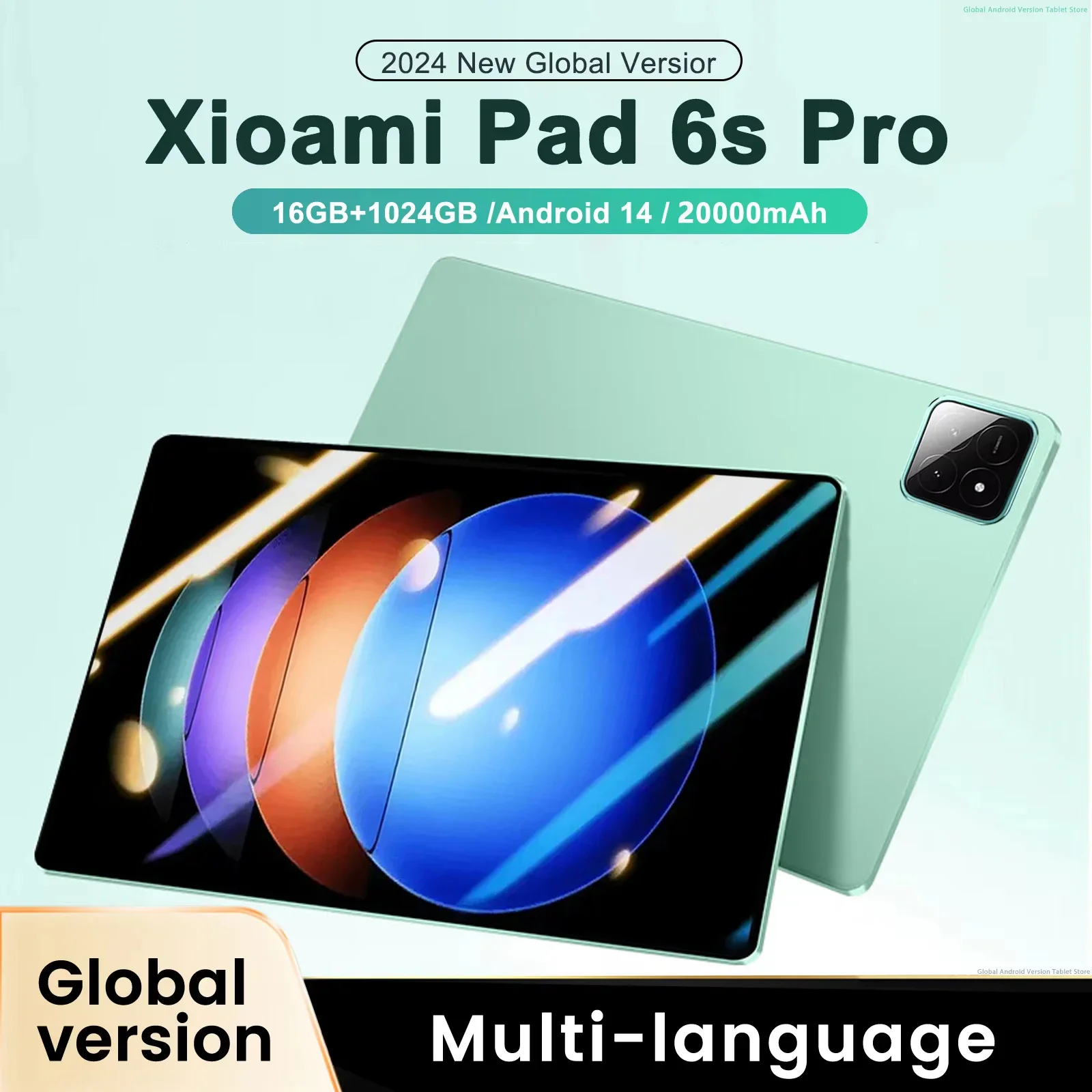 Global Version Original Pad 6S Pro 11inch Tablet Android 14 16GB+1TB 20000mAh 5G Dual SIM Bluetooth WiFi GPS HD 4K Screen Tablet