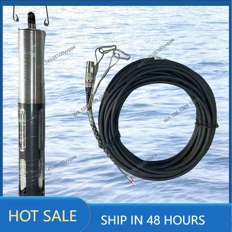 Easy-to-carry water quality tester sensor with conductivity, pH, TDS, and temperature measurements for field use