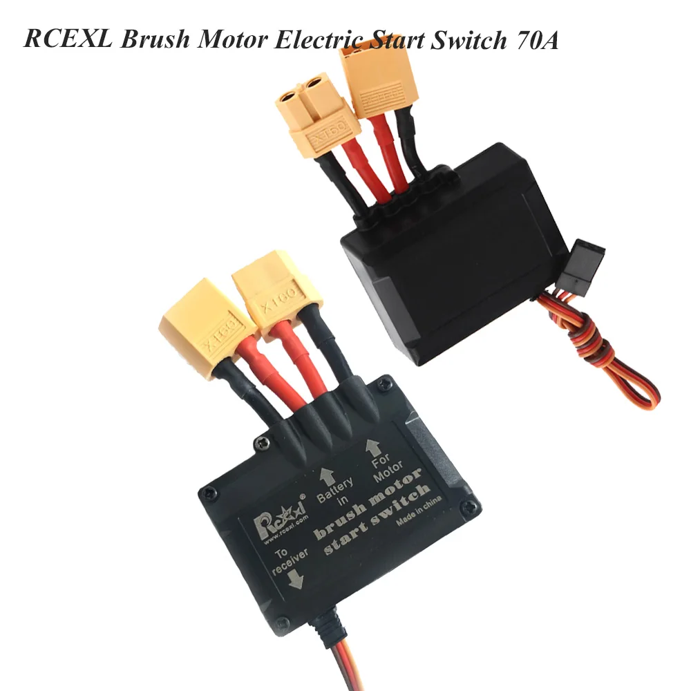 RCEXL Brush Motor Electric Start Switch 70A Version 2.0 XT60 Plug for RC Model