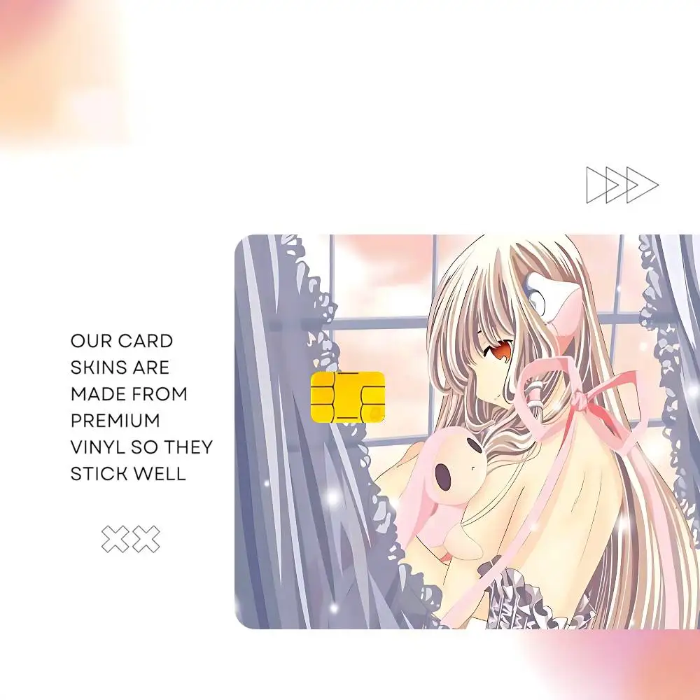 Cute Chobits Credit Card Skin Stickers Suitable For VISA Card Bus And Subway Contactless IC Cards